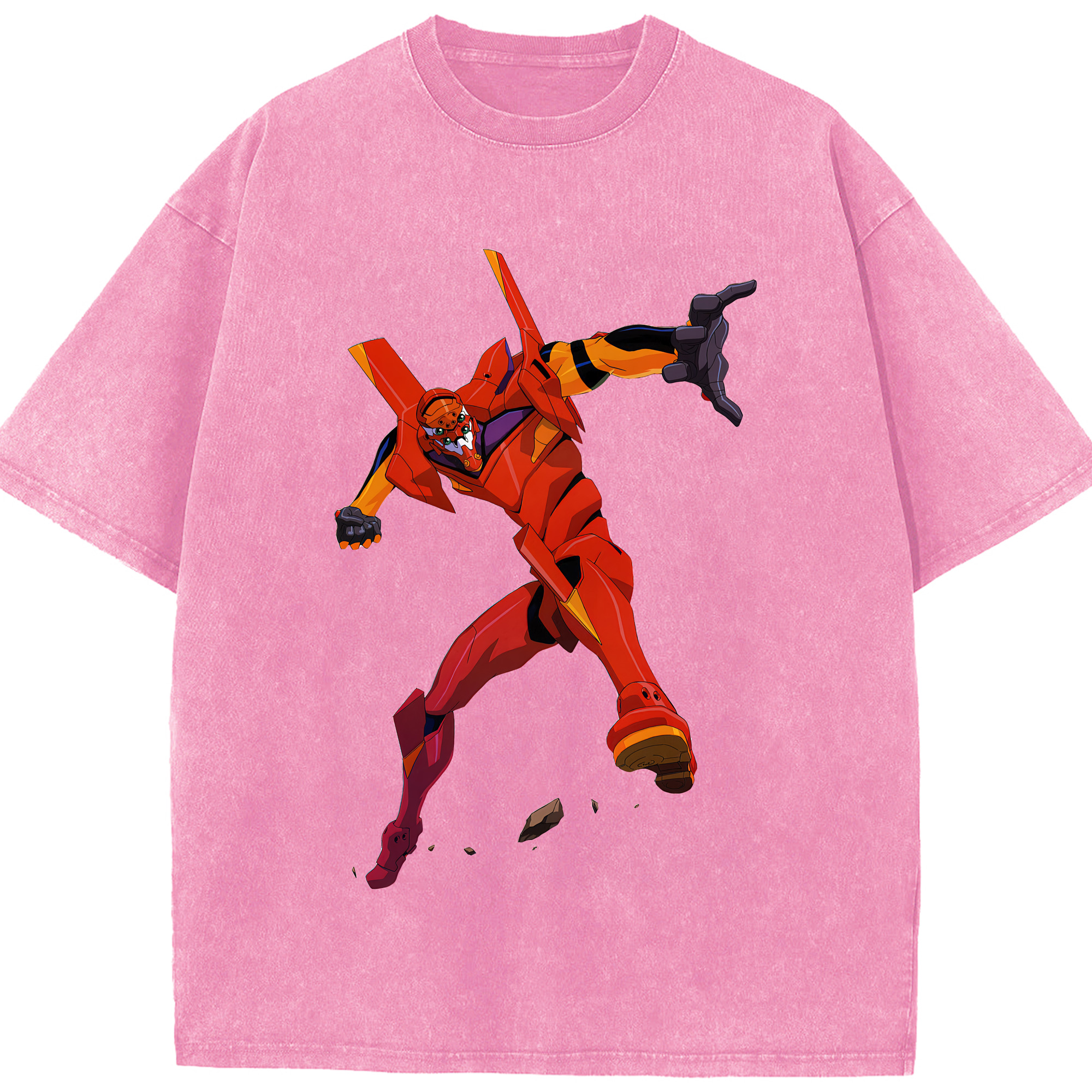 （画像用） EVA 新世紀エヴァンゲリオン 綿100% ヴィンテージ風 半袖Tシャツ（フロントプリント）